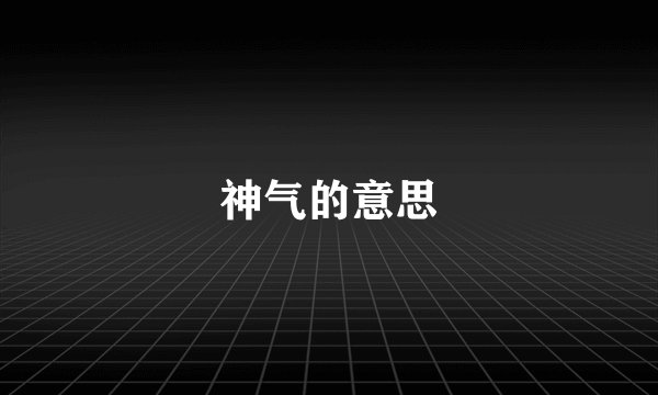 神气的意思
