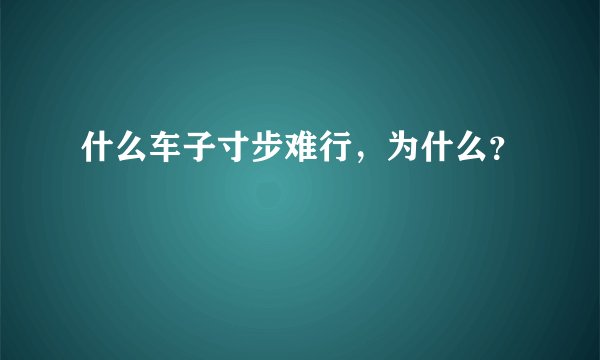 什么车子寸步难行，为什么？