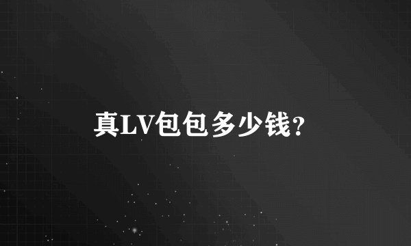 真LV包包多少钱？