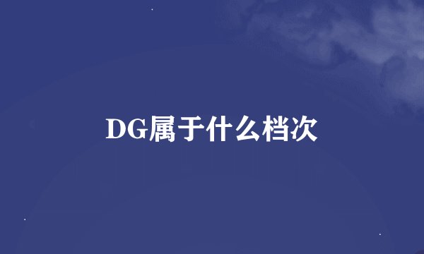 DG属于什么档次