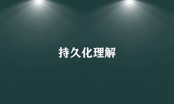持久化理解