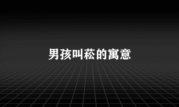 男孩叫菘的寓意