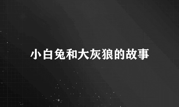 小白兔和大灰狼的故事