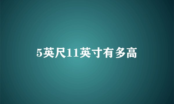 5英尺11英寸有多高