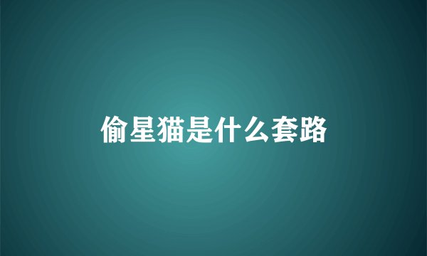 偷星猫是什么套路