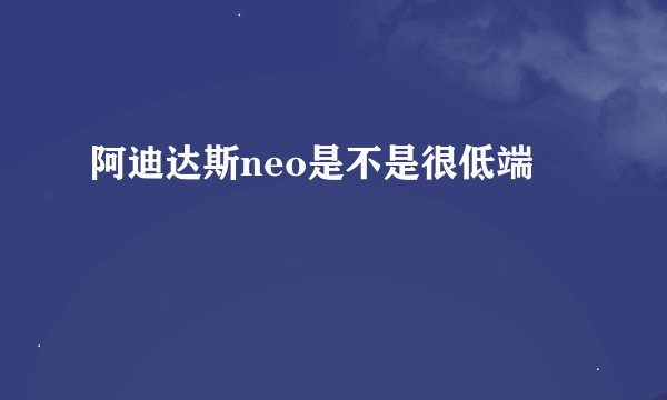 阿迪达斯neo是不是很低端