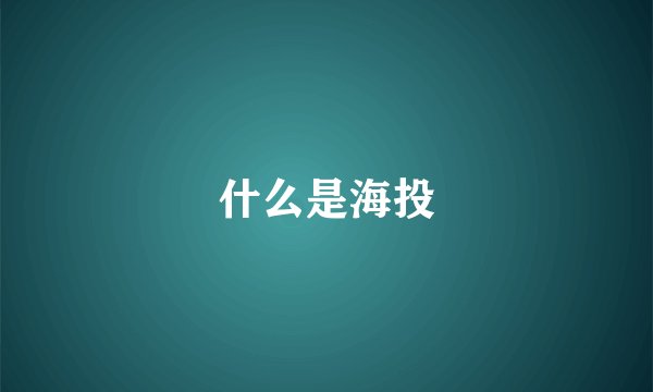 什么是海投
