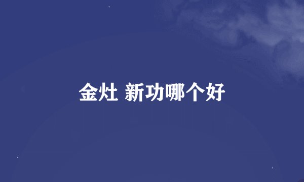金灶 新功哪个好