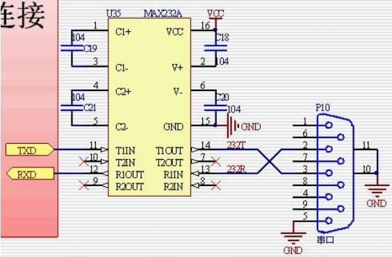 rs232接口有几个针脚，各有何功能？