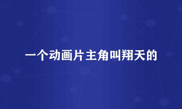 一个动画片主角叫翔天的