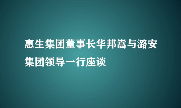 惠生集团董事长华邦嵩与潞安集团领导一行座谈