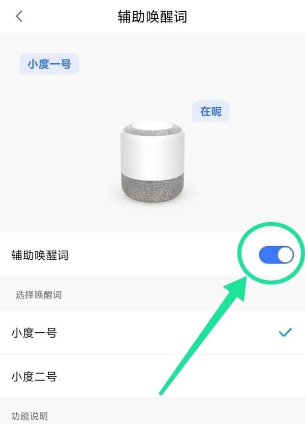 小度音箱如何开启/关闭辅助唤醒词?
