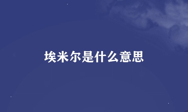 埃米尔是什么意思