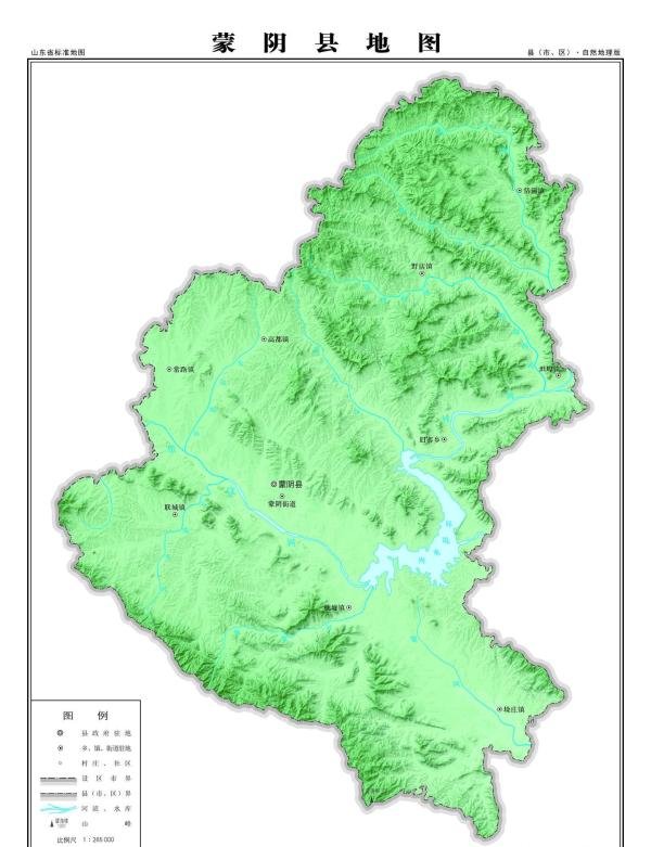 临沂市蒙阴县地图