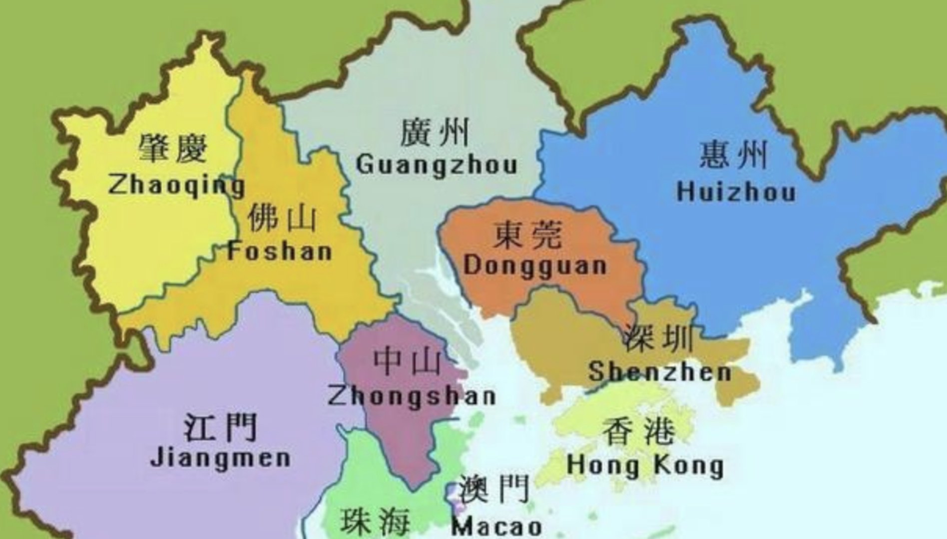 珠三角、长三角、环渤海三大区域指的那几个城市？