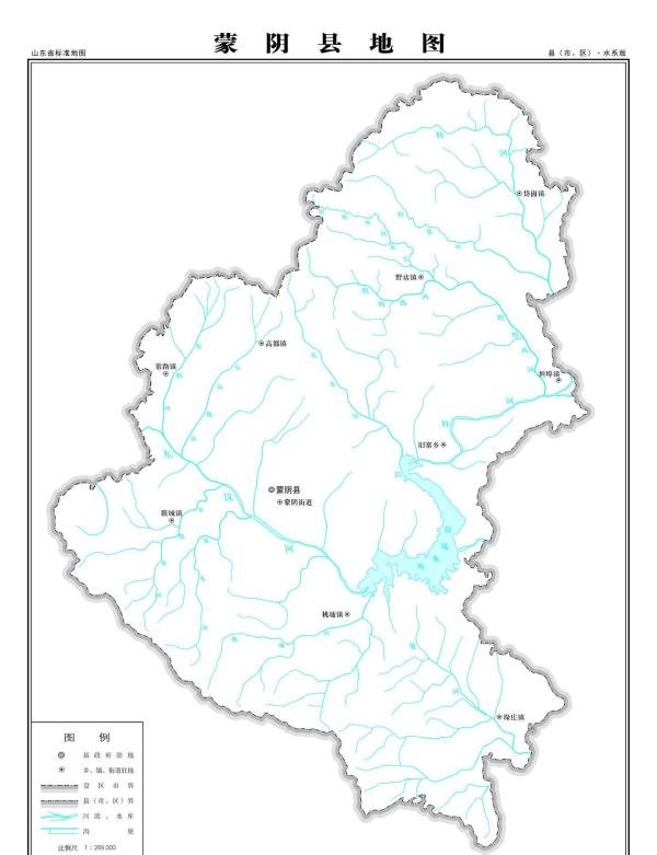 临沂市蒙阴县地图