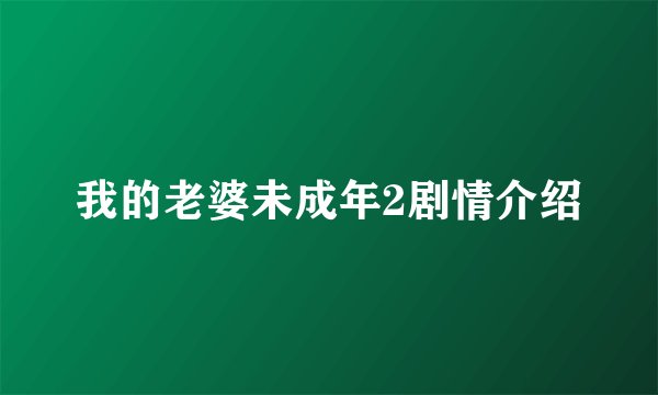 我的老婆未成年2剧情介绍