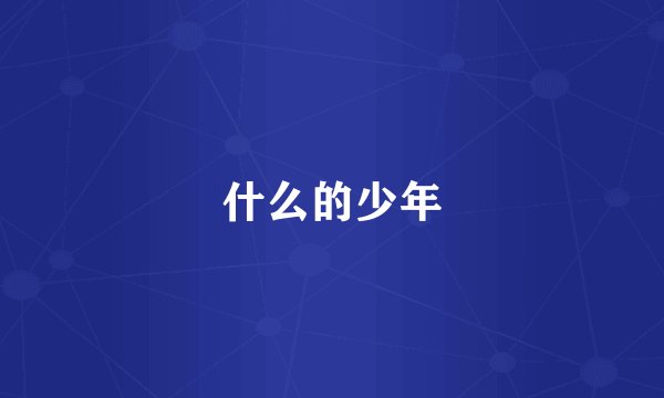 什么的少年