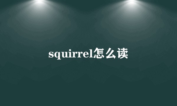 squirrel怎么读