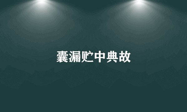 囊漏贮中典故