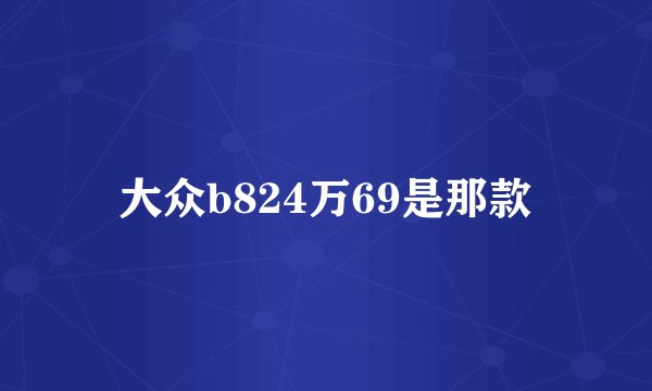 大众b824万69是那款