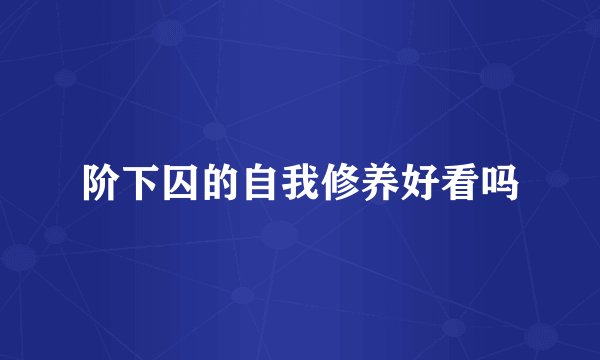 阶下囚的自我修养好看吗