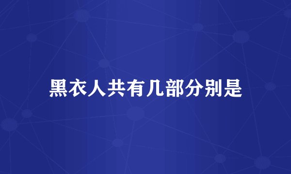 黑衣人共有几部分别是