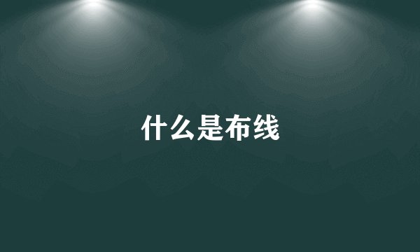 什么是布线