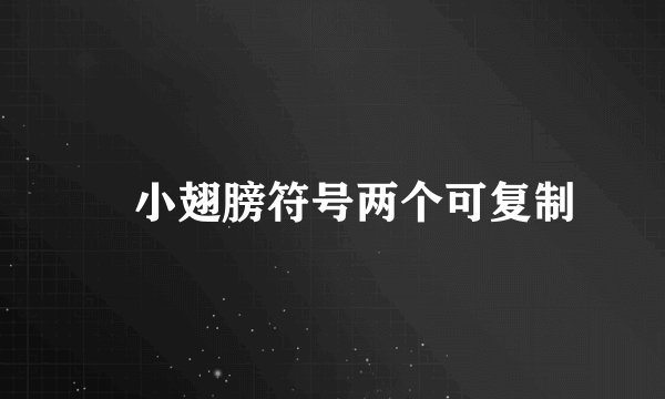 ᨳ小翅膀符号两个可复制