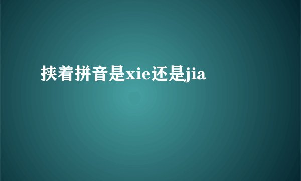 挟着拼音是xie还是jia