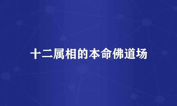 十二属相的本命佛道场