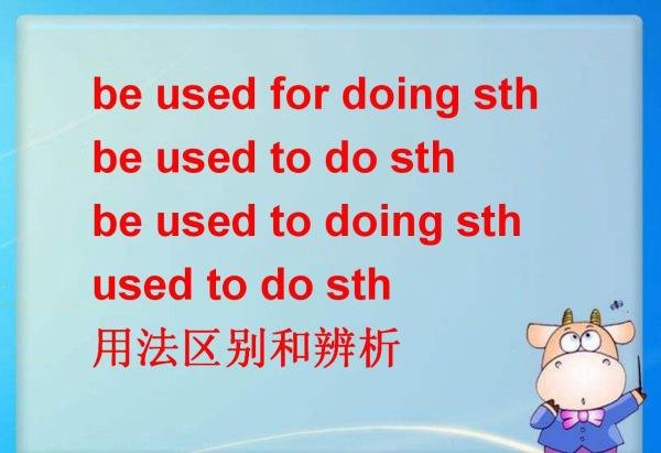 be used for , be used to do,be used to doing,used to do区别