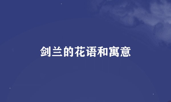 剑兰的花语和寓意