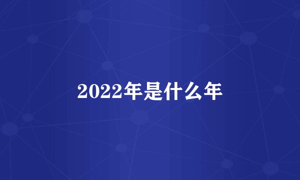 2022年是什么年