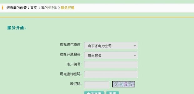 95598电费网上查询密码是多少