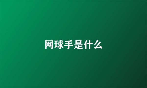 网球手是什么