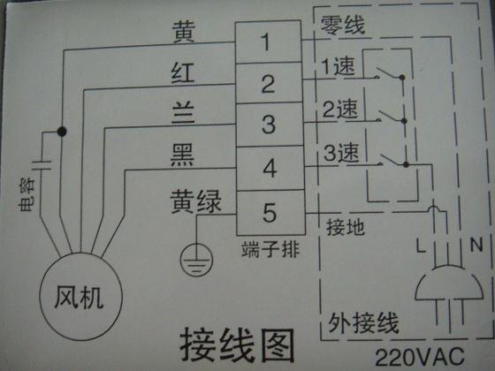 空调室内风机接线图