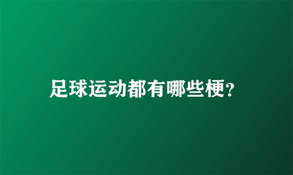 足球运动都有哪些梗？