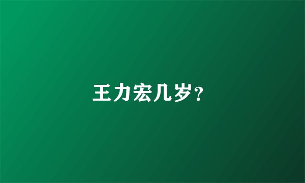 王力宏几岁？