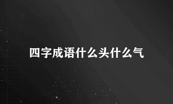 四字成语什么头什么气