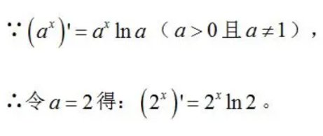 2的x次方的导数