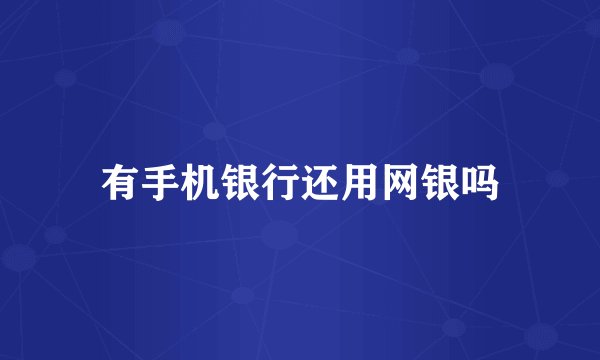 有手机银行还用网银吗