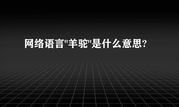 网络语言