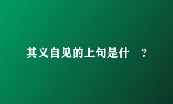 其义自见的上句是什麼?