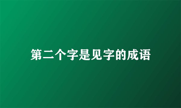 第二个字是见字的成语