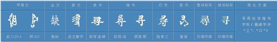 寻的组词有哪些?