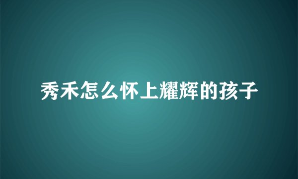 秀禾怎么怀上耀辉的孩子