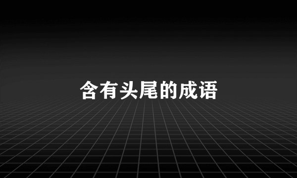 含有头尾的成语