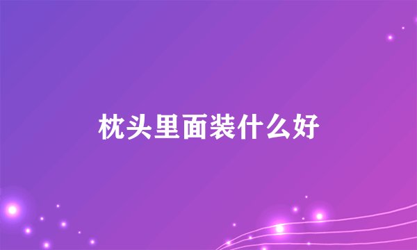 枕头里面装什么好