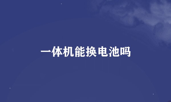 一体机能换电池吗